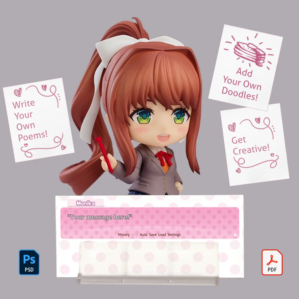 Preview of Nendoroid Monika DIY pack items